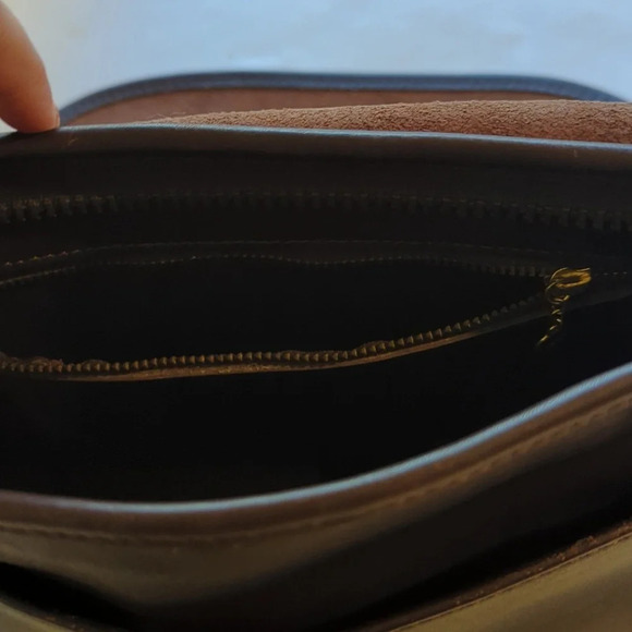 Vintage Coach leather 90's Patricia Legacy brown saddle Bag - Picture 8 of 13